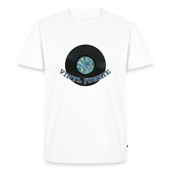 Drogué de vinyle - T-shirt Premium bio Homme - blanc - Devant - Nico (187cm)