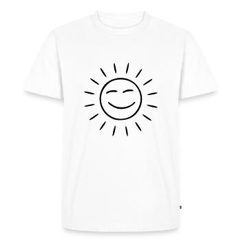 Sun Drawing Nature Sketch black - Men's Premium Organic T-Shirt - white - Front - Nico (187cm)