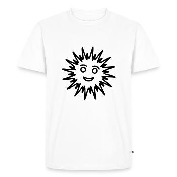 Sun Drawing Nature Sketch black - Men's Premium Organic T-Shirt - white - Front - Nico (187cm)