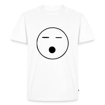 Le croquis emoji surprend le noir - T-shirt Premium bio Homme - blanc - Devant - Nico (187cm)