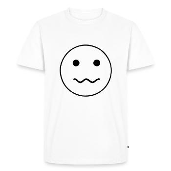 Emoji sketch nervous black - Men's Premium Organic T-Shirt - white - Front - Nico (187cm)