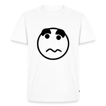 Emoji sketch nervous black - Men's Premium Organic T-Shirt - white - Front - Nico (187cm)