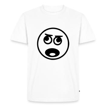 Emoji sketch cri noir - T-shirt Premium bio Homme - blanc - Devant - Nico (187cm)