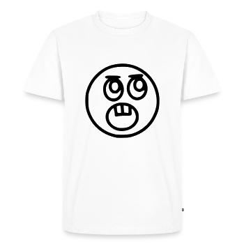 Le croquis emoji surprend le noir - T-shirt Premium bio Homme - blanc - Devant - Nico (187cm)