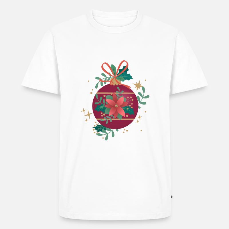 Weihnachtskugel - Männer Premium Bio T-Shirt - Weiß
