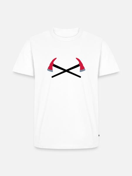 fire fighter - Men's Premium Organic T-Shirt - white