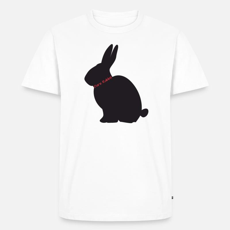 DareRabbit - Männer Premium Bio T-Shirt - Weiß