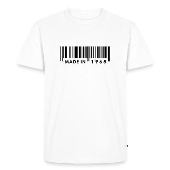 Anniversaire 1965 - T-shirt Premium bio Homme - blanc - Devant - Nico (187cm)