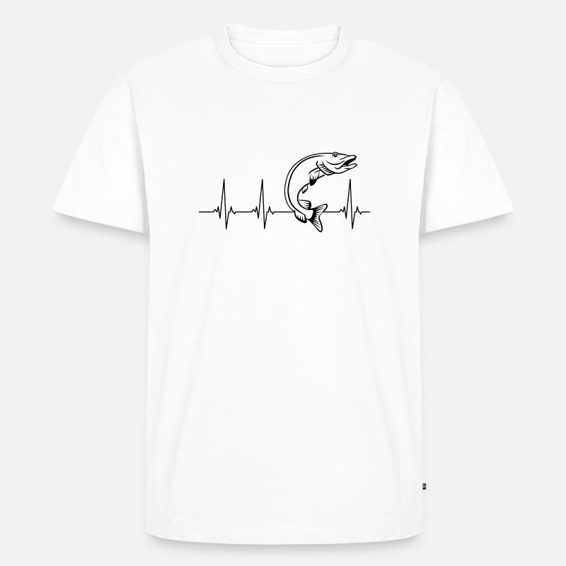 Hecht - Männer Premium Bio T-Shirt - Weiß