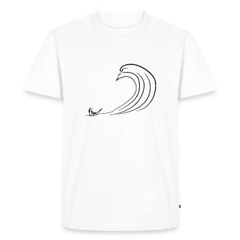 Surfer wave - Men's Premium Organic T-Shirt - white - Front - Nico (187cm)