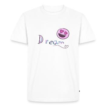 Le rêve du rêveur - T-shirt Premium bio Homme - blanc - Devant - Nico (187cm)