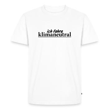Je conduis un climat neutre - vélo durable - T-shirt Premium bio Homme - blanc - Devant - Nico (187cm)