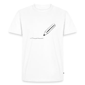 stylo à dessiner - T-shirt Premium bio Homme - blanc - Devant - Nico (187cm)