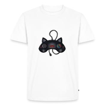 Joystick de chat - T-shirt Premium bio Homme - blanc - Devant - Nico (187cm)