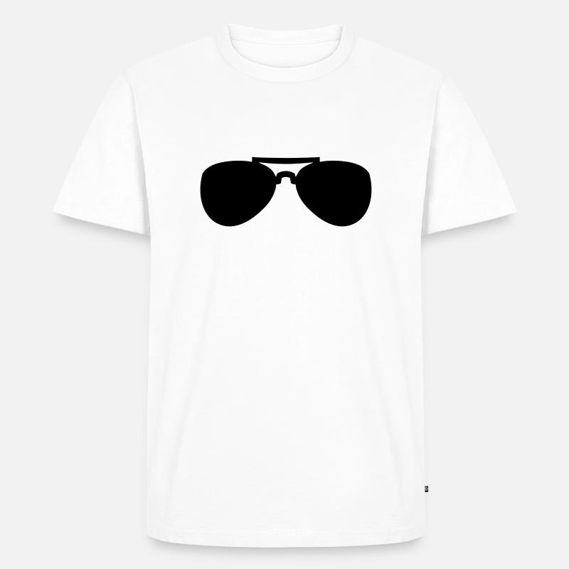 Sonnenbrille - Männer Premium Bio T-Shirt - Weiß