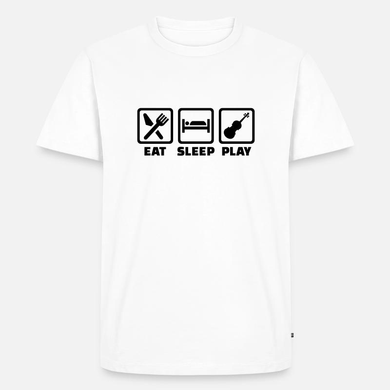 Geige - Männer Premium Bio T-Shirt - Weiß