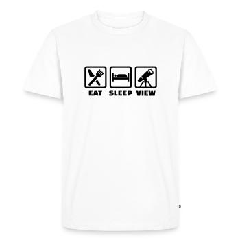 Eat Sleep Telescope - Men's Premium Organic T-Shirt - white - Front - Nico (187cm)