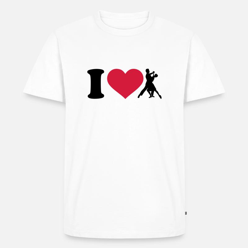 I love Danser - T-shirt Premium bio Homme - blanc