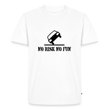 Pas de risque pas de plaisir drôle cadeau tuning voiture - T-shirt Premium bio Homme - blanc - Devant - Nico (187cm)