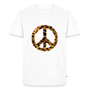 Peace and lov - T-shirt Premium bio Homme - blanc - Devant - Nico (187cm)
