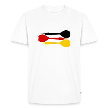 Dart Allemagne Drapeau 180 - T-shirt Premium bio Homme - blanc - Devant - Nico (187cm)
