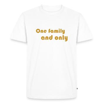 Une seule famille et une seule - T-shirt Premium bio Homme - blanc - Devant - Nico (187cm)