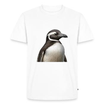 Penguin - Men's Premium Organic T-Shirt - white - Front - Nico (187cm)