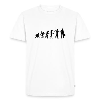 BUSINESS EVOLUTION! - Men's Premium Organic T-Shirt - white - Front - Nico (187cm)