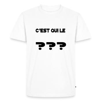 C'est qui le papa 2 - T-shirt Premium bio Homme - blanc - Devant - Nico (187cm)
