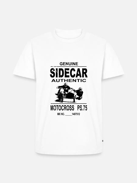 Sidecar Moto Cross - Männer Premium Bio T-Shirt - Weiß