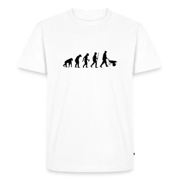 Evolution15 1c - Men's Premium Organic T-Shirt - white - Front - Nico (187cm)