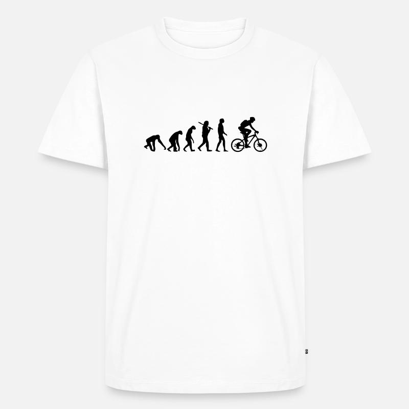 ÉVOLUTION DU VÉLO - T-shirt Premium bio Homme - blanc