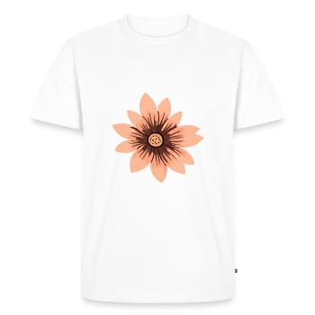 Fleur beige - T-shirt Premium bio Homme - blanc - Devant - Nico (187cm)