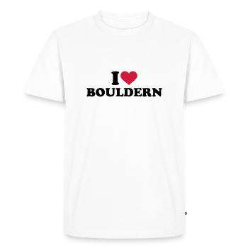 bouldering - T-shirt Premium bio Homme - blanc - Devant - Nico (187cm)