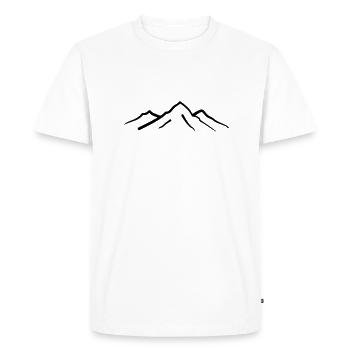 Montagne - Mountain, Mountains - T-shirt Premium bio Homme - blanc - Devant - Nico (187cm)