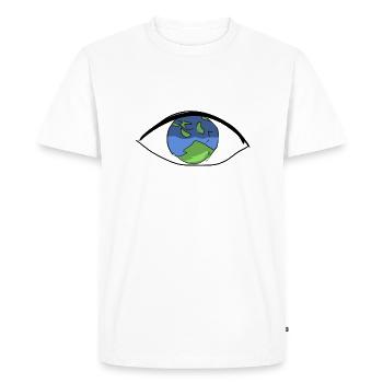earth climate protection climate eye world open - Men's Premium Organic T-Shirt - white - Front - Nico (187cm)