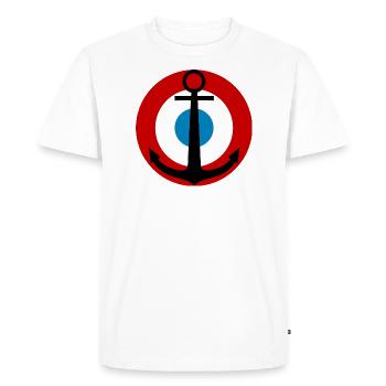 COCARDE MARINE - AS2010 - T-shirt Premium bio Homme - blanc - Devant - Nico (187cm)