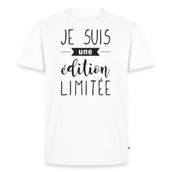 Edition limitée - T-shirt Premium bio Homme - blanc - Devant - Nico (187cm)