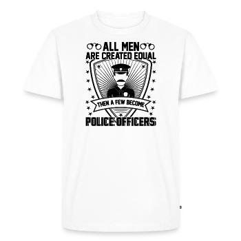 POLICE Officer Law Enforcement Cop - Men's Premium Organic T-Shirt - white - Front - Nico (187cm)