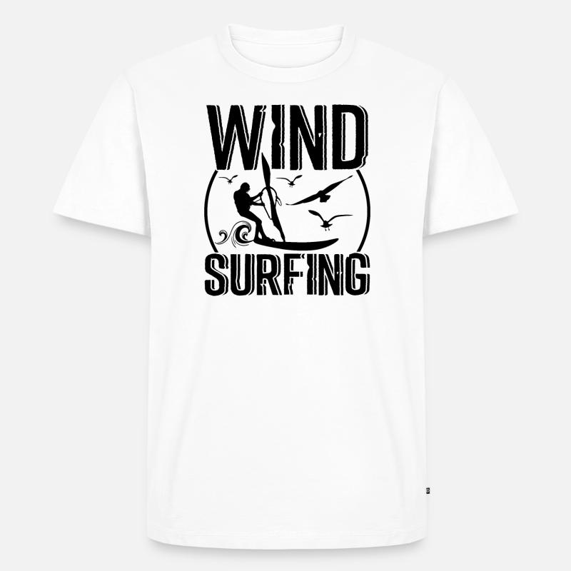 Windsurfing - Männer Premium Bio T-Shirt - Weiß