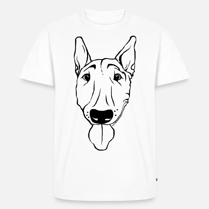 Bullterrier - Männer Premium Bio T-Shirt - Weiß