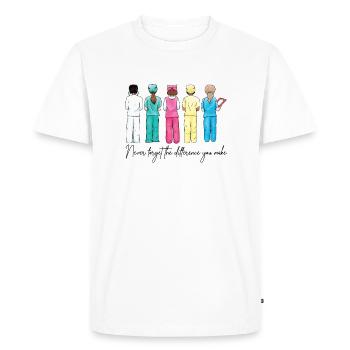 Nurse Team Appreciation Quote - Men's Premium Organic T-Shirt - white - Front - Nico (187cm)