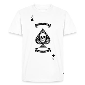 As de pique - T-shirt Premium bio Homme - blanc - Devant - Nico (187cm)