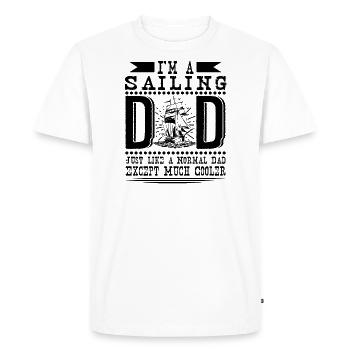 Cool Sailing Dad Funny Sailor Quotes - Men's Premium Organic T-Shirt - white - Front - Nico (187cm)