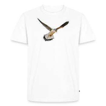 Crécerelle simple - T-shirt Premium bio Homme - blanc - Devant - Nico (187cm)