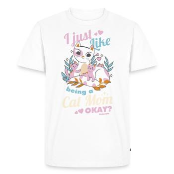 meilleur chat maman chat dame propriétaire de chat Geschen - T-shirt Premium bio Homme - blanc - Devant - Nico (187cm)