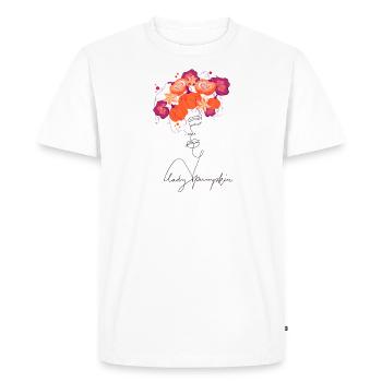 Lady Pumpkin Lineart Design - Men's Premium Organic T-Shirt - white - Front - Nico (187cm)