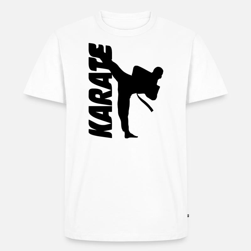 Karate Kampfsport - Männer Premium Bio T-Shirt - Weiß