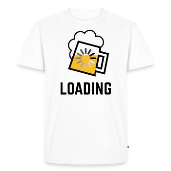 Chargement de la bière (Chargement de la bière/Positif//) - T-shirt Premium bio Homme - blanc - Devant - Nico (187cm)