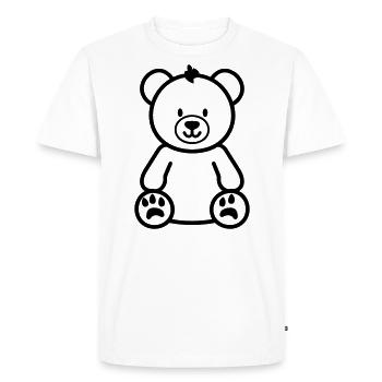 Ours en peluche - T-shirt Premium bio Homme - blanc - Devant - Nico (187cm)